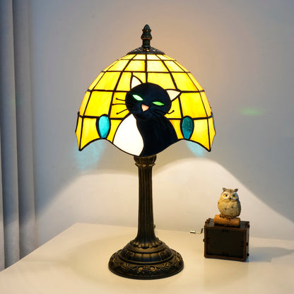 Midnight Whiskers — Black Cat Bedside Lamp