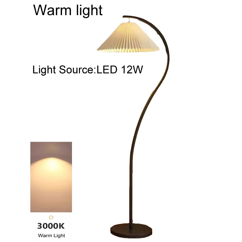 The Lumora Arc — Cream Fishing Floor Lamp for Living Spaces