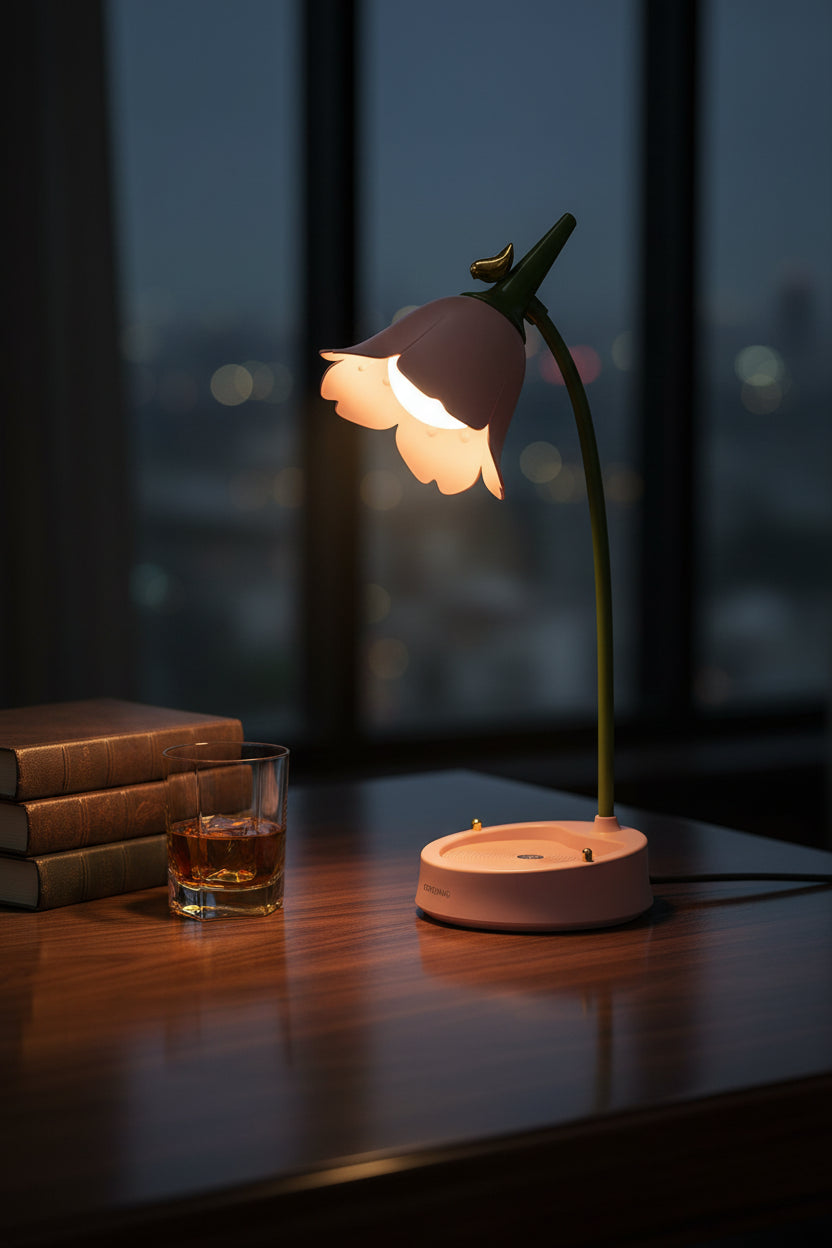 Lumora Bloom LED Desk Lamp – Touch Dimming, Eye-Care Light