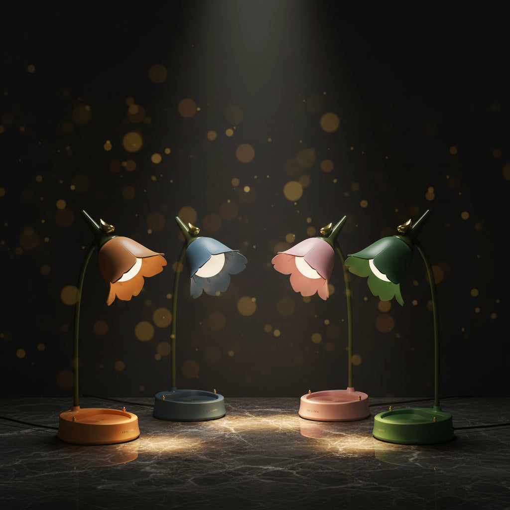 Lumora Bloom LED Desk Lamp – Touch Dimming, Eye-Care Light