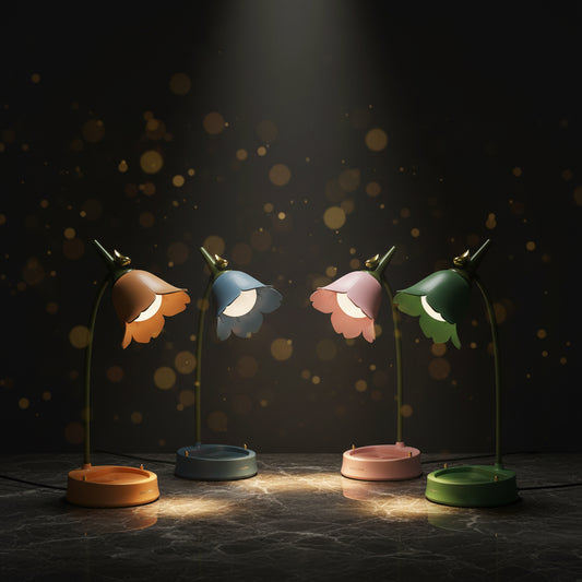 Lumora Bloom LED Desk Lamp – Touch Dimming, Eye-Care Light