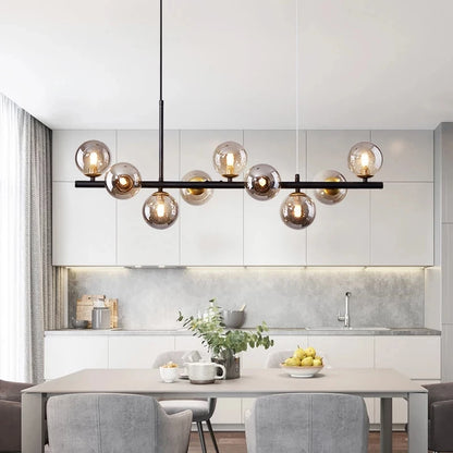 Luminary Spheres – Nordic Glass Ball Chandelier | Warm Ambient Glow for Dining, Kitchen & Living Spaces