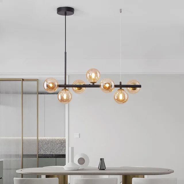 Luminary Spheres – Nordic Glass Ball Chandelier | Warm Ambient Glow for Dining, Kitchen & Living Spaces
