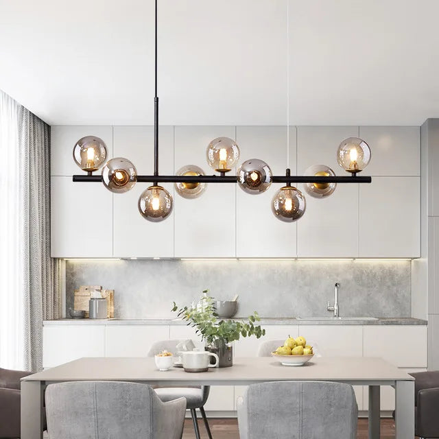 Luminary Spheres – Nordic Glass Ball Chandelier | Warm Ambient Glow for Dining, Kitchen & Living Spaces
