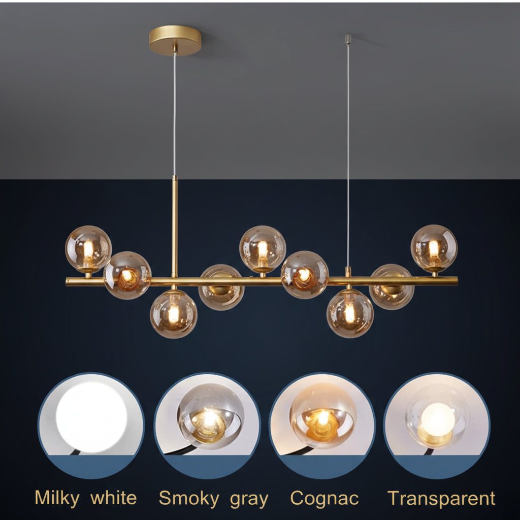 Luminary Spheres – Nordic Glass Ball Chandelier | Warm Ambient Glow for Dining, Kitchen & Living Spaces