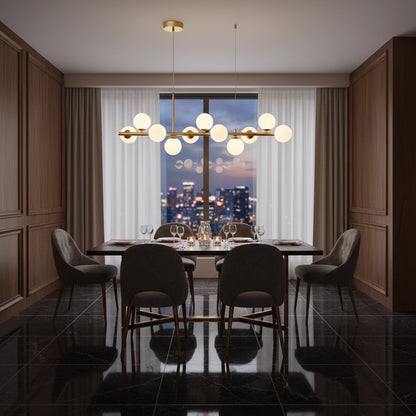 Luminary Spheres – Nordic Glass Ball Chandelier | Warm Ambient Glow for Dining, Kitchen & Living Spaces