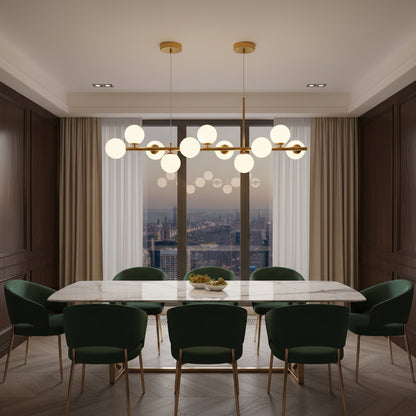 Luminary Spheres – Nordic Glass Ball Chandelier | Warm Ambient Glow for Dining, Kitchen & Living Spaces