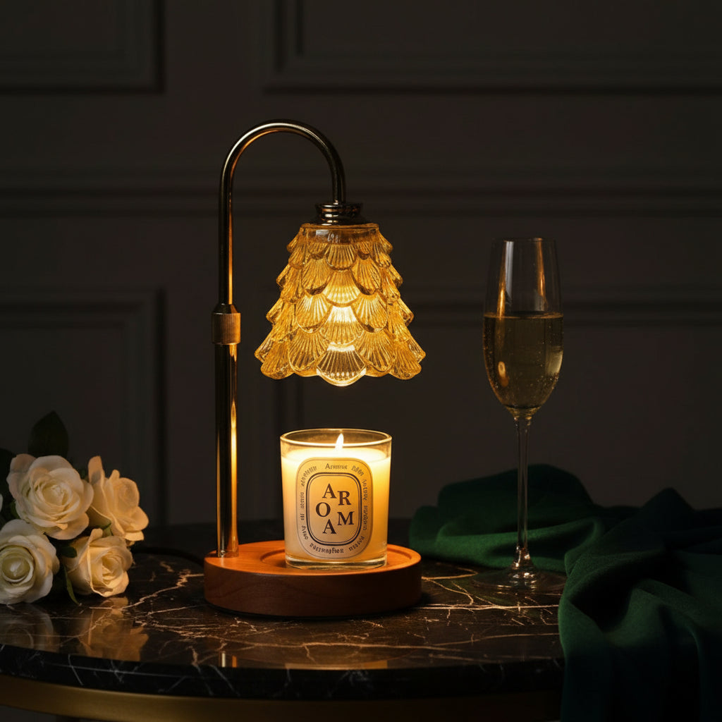 Lumora Wax Melt Aroma Lamp – Retro Night Light with Color Glow