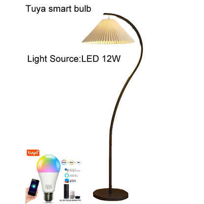 The Lumora Arc — Cream Fishing Floor Lamp for Living Spaces