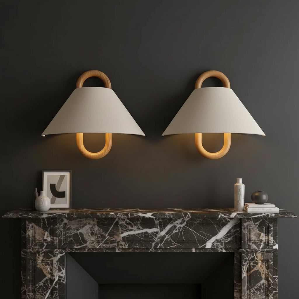Luminary Wabi-Sabi Wall Sconce | Handcrafted Beech Wood Lamp for Bedroom & Living Room