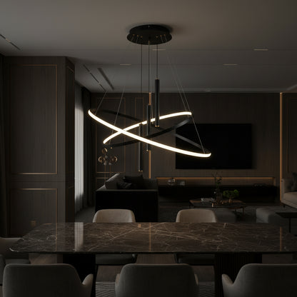 Lumora Ring — Modern LED Chandelier for Living Room, Dining Room & Kitchen Island