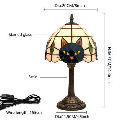 Midnight Whiskers — Black Cat Bedside Lamp