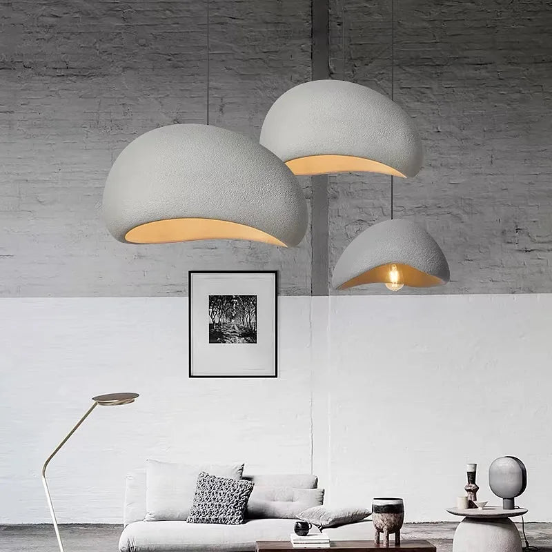 Sculptural Nordic Calm Hanging Above You  — Lumora Wabi-Sabi Pendant Light