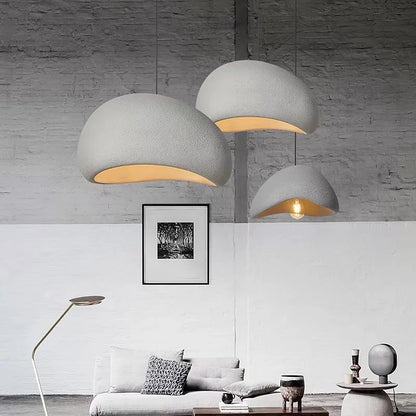Sculptural Nordic Calm Hanging Above You  — Lumora Wabi-Sabi Pendant Light