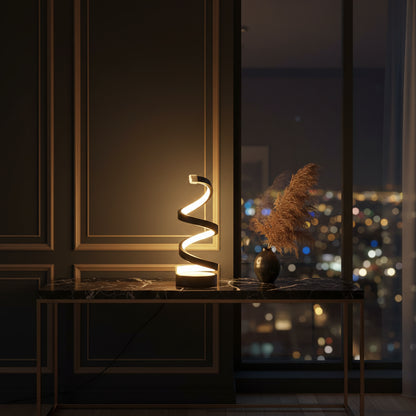 Lumora Spiral Table Lamp — Modern Sculptural Glow for Every Room