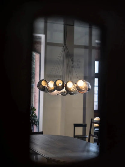 Prismatic Bubble Chandelier | Handmade Glazed Glass