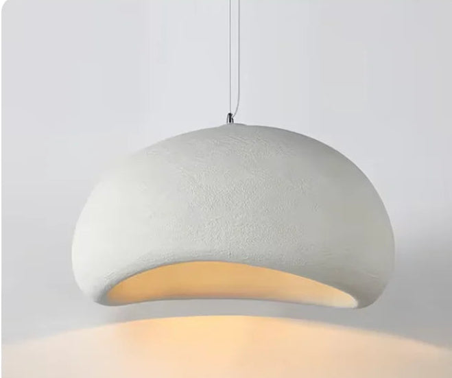 Sculptural Nordic Calm Hanging Above You  — Lumora Wabi-Sabi Pendant Light