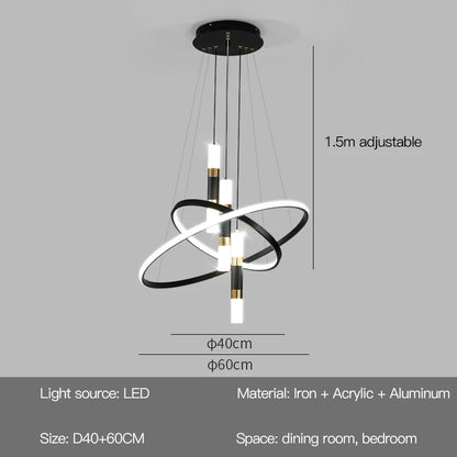 Lumora Ring — Modern LED Chandelier for Living Room, Dining Room & Kitchen Island