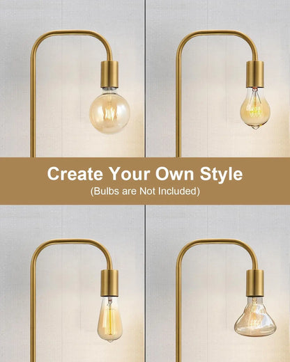 Lumora Antique Brass Floor Lamp — Timeless Elegance for Every Room
