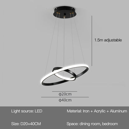 Lumora Ring — Modern LED Chandelier for Living Room, Dining Room & Kitchen Island