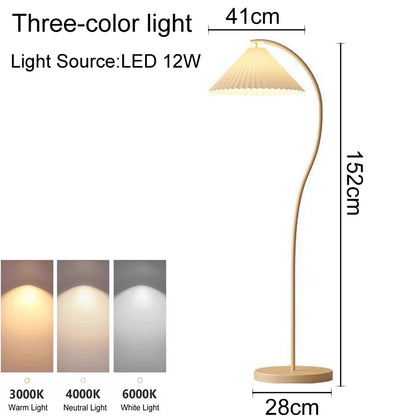 The Lumora Arc — Cream Fishing Floor Lamp for Living Spaces