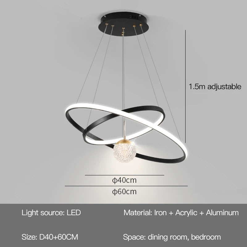 Lumora Ring — Modern LED Chandelier for Living Room, Dining Room & Kitchen Island