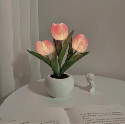 Lumora Tulip Glow Lamp – Enchanting LED Flower Night Light