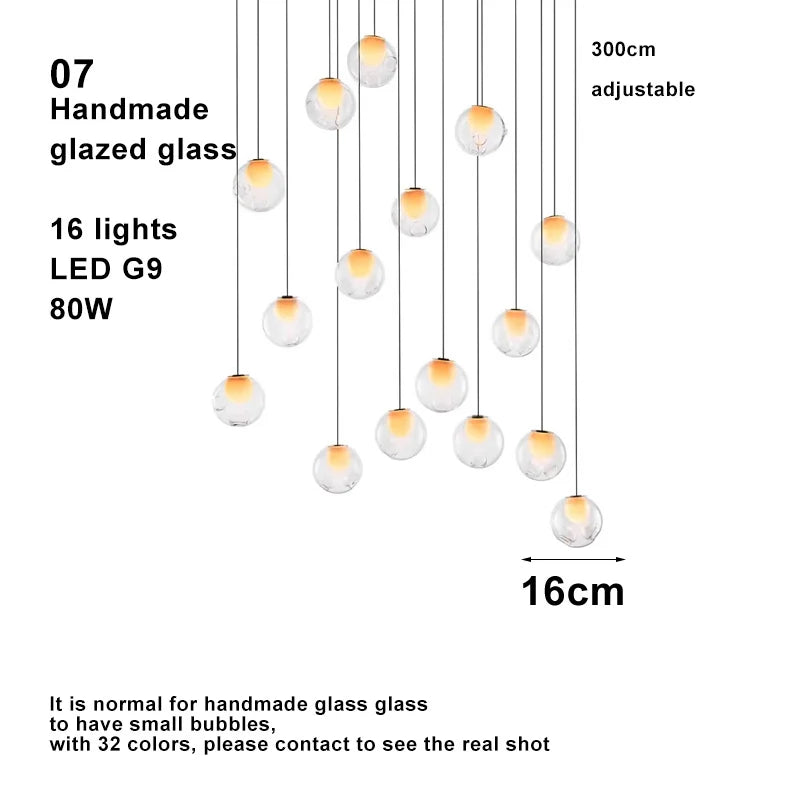 Prismatic Bubble Chandelier | Handmade Glazed Glass