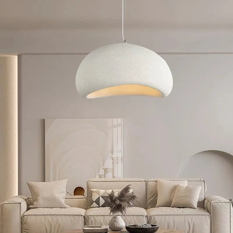 Sculptural Nordic Calm Hanging Above You  — Lumora Wabi-Sabi Pendant Light