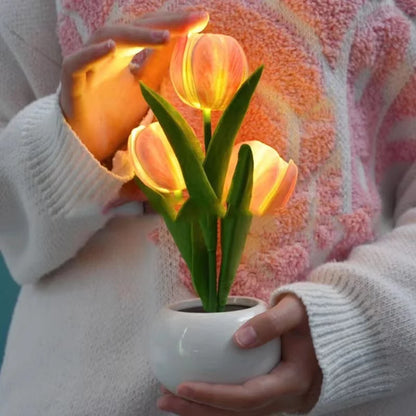 Lumora Tulip Glow Lamp – Enchanting LED Flower Night Light