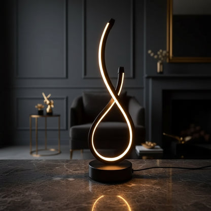 Lumora Spiral Lamp — Modern Dimmable Desk Light