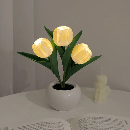 Lumora Tulip Glow Lamp – Enchanting LED Flower Night Light