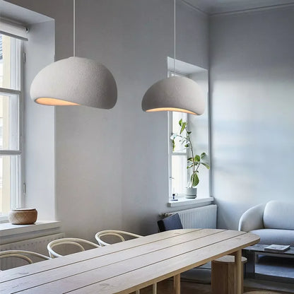 Sculptural Nordic Calm Hanging Above You  — Lumora Wabi-Sabi Pendant Light