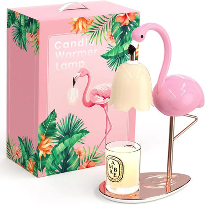 Lumora Flamingo Glow — Dimmable Candle Warmer Lamp with Timer