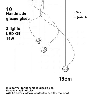 Prismatic Bubble Chandelier | Handmade Glazed Glass