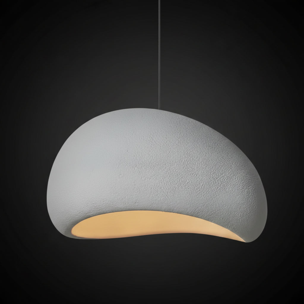 Sculptural Nordic Calm Hanging Above You  — Lumora Wabi-Sabi Pendant Light