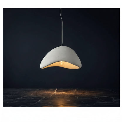 Sculptural Nordic Calm Hanging Above You  — Lumora Wabi-Sabi Pendant Light