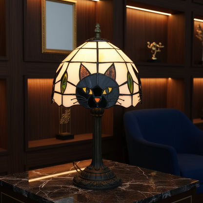 Midnight Whiskers — Black Cat Bedside Lamp