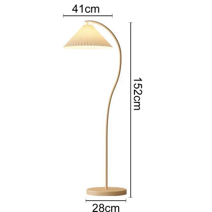 The Lumora Arc — Cream Fishing Floor Lamp for Living Spaces