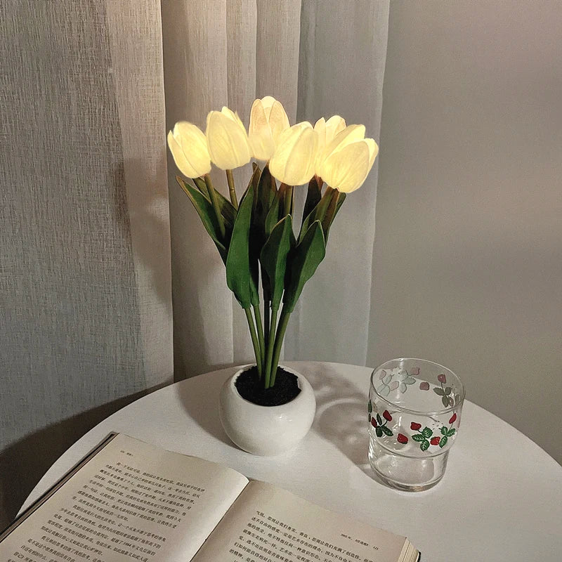 Lumora Tulip Glow Lamp – Enchanting LED Flower Night Light