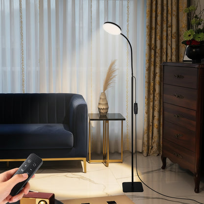 Lumora Halo Floor Lamp — Circular LED Light & 5 Brightness Levels for the Perfect Ambiance