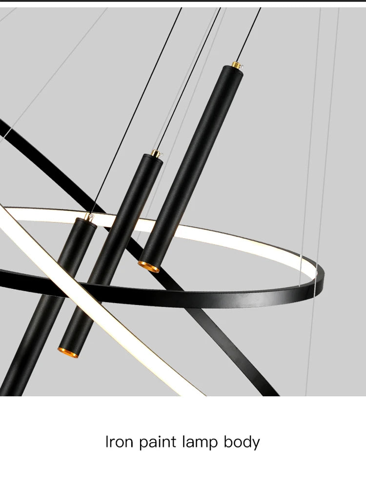 Lumora Ring — Modern LED Chandelier for Living Room, Dining Room & Kitchen Island