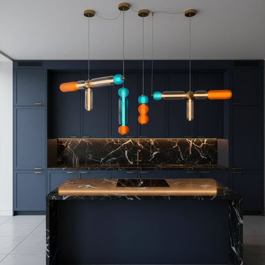 Stained Glass Pendant Light – Dimmable LED Art Lamp for Home & Restaurant