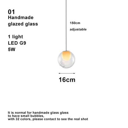 Prismatic Bubble Chandelier | Handmade Glazed Glass