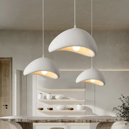 Sculptural Nordic Calm Hanging Above You  — Lumora Wabi-Sabi Pendant Light
