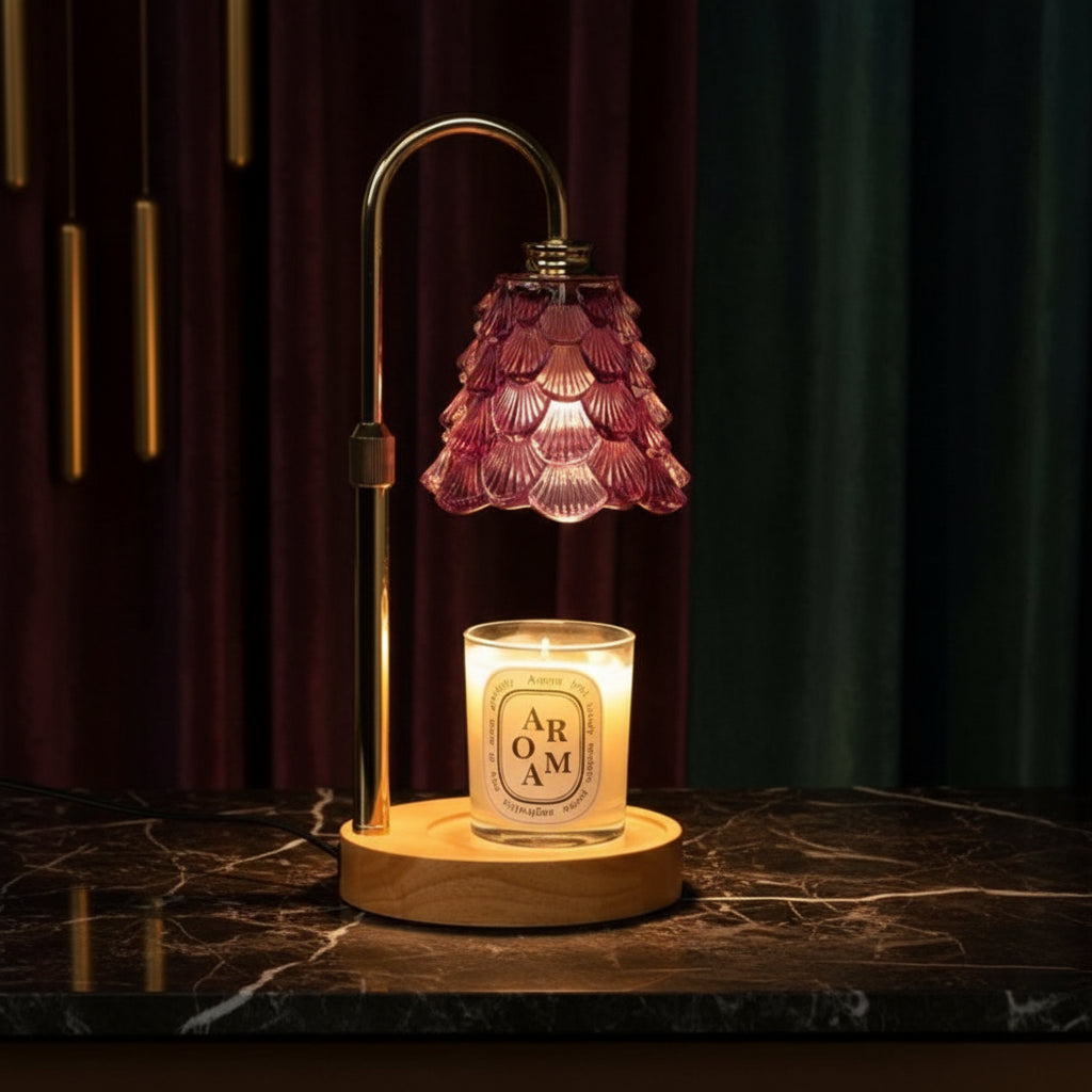 Lumora Wax Melt Aroma Lamp – Retro Night Light with Color Glow