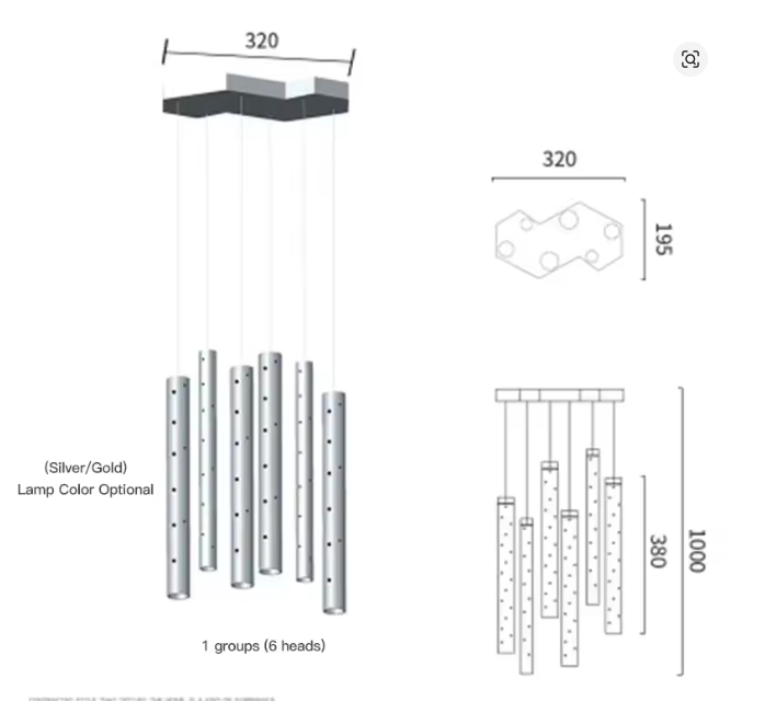 Lumora Tube Chandelier — Modular Nordic LED Ceiling Light for Dining Rooms, Living Rooms & Bars