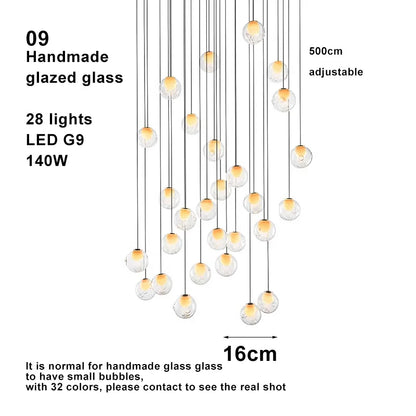Prismatic Bubble Chandelier | Handmade Glazed Glass