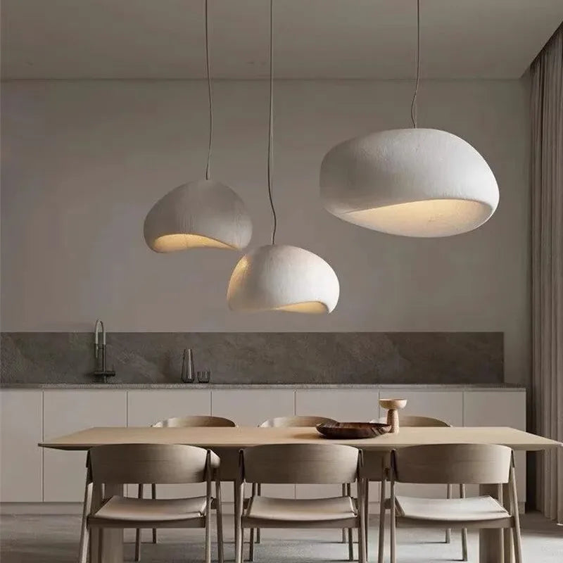 Sculptural Nordic Calm Hanging Above You  — Lumora Wabi-Sabi Pendant Light