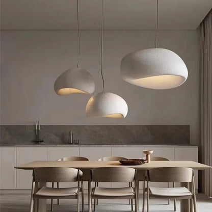 Sculptural Nordic Calm Hanging Above You  — Lumora Wabi-Sabi Pendant Light